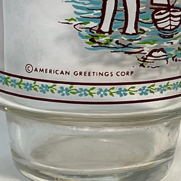 Vtg Holly Hobbie Drinking Glasses Tumblers 2 Set Good Friends Are Like Sunshine - Picture 2 of 6